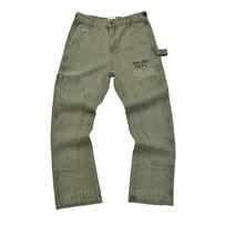 DRIPX High Street Letter Embroidery Washed Blue Baggy Jeans for Men Straight Vintage Loose Casual Denim Pants Oversized Ropa Hombre S gray