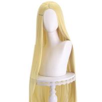 Anime Jujutsu Kaisen tsukumo yuki Cosplay 100cm Long Straight Yellow Heat Resistant Synthetic Hair Halloween Wigs One Size beige