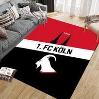 1. FC Köln Flannel Pattern Square Carpet,Area Rug,Carpet Rug for Living Room Bedroom Sofa Playroom Decor,Non-slip Floor Mat 60x90cm( 23x35in )