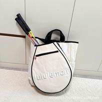 Lulu19L Naujas siuvinėtas teniso krepšys, badmintono sportinis krepšys, sporto salės krepšys, nuimamas kuprinė, unisex peties krepšys 19L/(31*15.5*42cm) gray