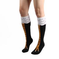 1Pair Of Chicken Feet Socks Thigh High Stockings Knee Length Chicken Feet Socks High Feet Socks Funny Chicken Feet Socks Short 1 black
