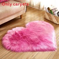 Minimalist Heart Print Silk Carpet With Thick Pile For Home Floor Decor And Comfort DeepPink,30x40cm pink
