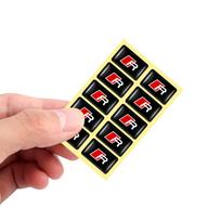 10pcs 3D Epoxy Drop Glue Car Emblem Stickers Badge Decal For  Audi RS Sline A3 A4 B8 8P B9 B6 A5 B7 A1 Q3 Q7 Q8 Auto Accessories