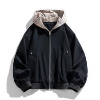 Autumn and Winter New Hong Kong Style Jacket Men's Loose Casual Large Size Fat Couple Coat 3XL juoda