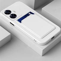 Prabangus minkštas silikoninis piniginės dėklas skirtas OPPO Reno 13 14 Pro 14F 5G Reno14 F Reno13 Kortelių laikiklio lizdas Galinis dangtelis OPPO Reno 13 5G balta
