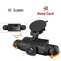 Car Dash Cam 3/4 Channel Black Box Driving Camera FHD Front Left Right Rear Night Vision Loop Recording 3 Lens juoda