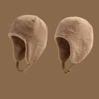Wearing lamb plush on both sides, men and women keep warm in winter, ride bicycles, protect their ears from the cold, and wear flying caps in their 55—59cm brown