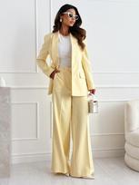 Hot Sale Wide Leg Suit Set for Commuting and Casual Wear XL geltona