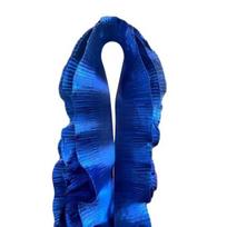 1M Metallic Ruffle Trim Pleated Lace Trim DIY Sewing Wedding Dress Costume Bag Curtain Crafts Decoration Trimming blue