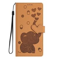 Cartoon Elephone Flip Case For Samsung Galaxy A56 A55 A54 A36 A35 A34 A26 A25 A24 A16 A15 A14 A05S A04 Leather 3 Cards Cover Galaxy A04S oranžinė