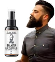 Beard Growth Oil | Coconut, Jojoba, Argan, Vetiver & Sesame Oils | Strengthens, Darkens, Softens & Moisturizes Beard Growth black