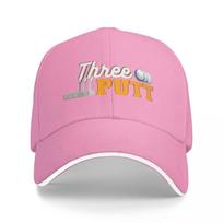 Three Putt  Unique and Original Design Baseball Cap Trucker Hat Mountaineering Women Hats Unisexs pink