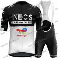 Ineos Grenadier Dviratininko Marškinėlių Rinkinys Vyriškas Vasarinis Šortai su Petnešėlėmis Dviratininko Apranga Kelioninio Dviračio Marškinėlių Kostiumas Moteriški Dviračių Šortai Sportiniai M