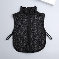 Fake Collar Elegant Lace Detachable Collar Detachable Lapel French Clothes Accessories For Adult Women Fashion Accessory Daily black
