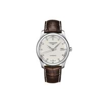 Longines Master Collection Automatic Mechanical Movement Silver Dial Transparent Case Men watches White L2.793.4.77.3 Regular Watch Box,Brown Strap white
