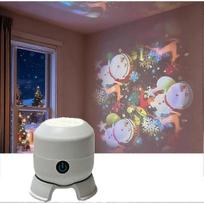 Dinamiškas besisukantis LED projektoriaus šviestuvas, įkraunamas per USB, 3D bangų šviesos efektas, 360° besisukantis įkraunamas per USB LED šviesos projektorius miegamajam Christmas