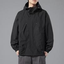 Vyriška striukė su gobtuvu, vėjo striukė, neperšlampama 6XL 7XL 8XL plius dydžio vandeniui atspari juoda bombonešė stovyklavietė laisva, plona minkšta danga 8XL juoda