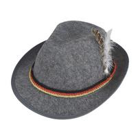 Decorative Side Cord Bavarian Feather Hat Classic Jazz Cap Fashion Accessory Fedora Hat  Men Women