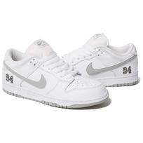 Nike Sb Dunk Low Supreme 94 White Metallic Silver HQ8487-100 38.5 white