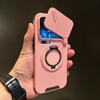360° besisukantis laikiklis Magsafe magnetiniam telefono dėklui, skirtas Xiaomi 17ProMax 15TPro 14T PRO Poco F8 PRO 5G, belaidžio įkrovimo žiedo dangtelis POCO M8 5G rožinė