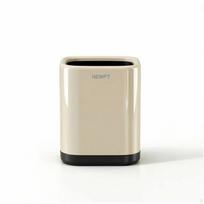 OpenTop Trash Bin Compact Square Can SpaceSaving Wastebasket for Bathroom, Bedroom, balta