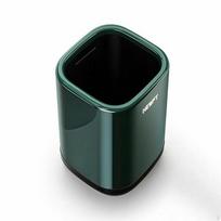 OpenTop Trash Bin Compact Square Can SpaceSaving Wastebasket for Bathroom, Bedroom, žalia