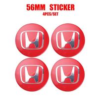 4pcs 56/58/60/69mm Car Wheel Center Hub Caps Accessories For Honda Type R Type S VTEC DOHC Modulo Vezel Legend sx4  Si RR Insight