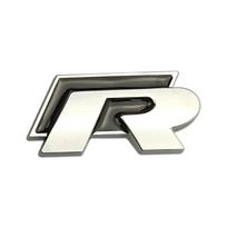 Metal Car Grille Emblem NFJDXJ5 Rear Trunk Badge Stickers for Volkswagen VW R Rline Polo Golf Jetta Beetle CC Bora Tiguan Touran Passat