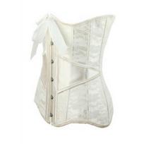 Women Steel Bone Corset Body Shaper Waist Trainer Slimming Shapewear Underwear XXXL chaki