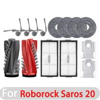 Roborock Saros 20 Robot Vacuum Cleaner Accessories Main Side Brush Mop Cloth Hepa Filter Dust Bag Replacement Spare Parts Combination Pack 1