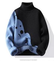 Hong Kong Style Fluffy Bear Knit Sweater - Round Neck, Loose Fit for Teens 3XL gray