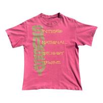 STUSSY 80s 90s Vintage Pink Surf Skate T-Shirt M-L Size Front Print XXXXL pink