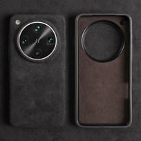 Alcantara Suede Case for Oppo Find X9 Ultra X8 Pro X7 Business Slim Fit Luxury Minimalist Full Body Shockproof Solid Color Protective Cover OPPO Find X7 black