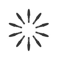 VEIKK P001 10pcs Replacement Pen Nibs Battery Stylus Wear-resistant Pen Nib for VEIKK S640 A30 Graphics Tablets juoda