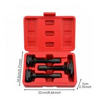 3 Pieces Rear Axle Bearing Puller Tool Kit Organized for Workshop, DIYers red