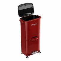 Sealed Pedal Bin with Liner Trash Can Wheels, Heavy-Duty,