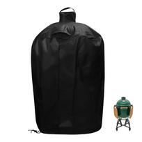 Grilio uždangalas dideliam Big Green Egg ir Kamado Classic Joe keramikiniam griliui, 48 colių skersmens, neperšlampamas, pilnas lauko grilio uždangalas, lauko BBQ rūkyklės priedas juoda