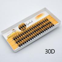 20D/30D individualūs blakstienų kuokšteliai 60 pynelių/dėžutė blakstienų priauginimui Natūralus audinės Dirbtinės blakstienos Makiažo priemonės Blakstienos D&0.07mm&15mm black