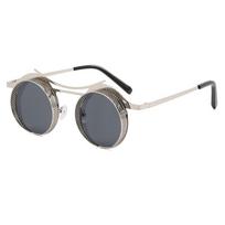 nepoliarizuoti steampunk akiniai nuo saulės vyrams madingi apvalūs punk akiniai moterims vintažiniai prabangūs retro stiliaus white