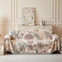 Prancūziškas aukštos kokybės veliūrinis spausdintas sofos užtiesalas, universalus sofos užvalkalas visiems sezonams, pilnas sofos užvalkalas, sofos pledas 180*130cm beige