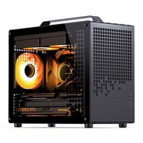 JONSBO Z20 Baltas MATX korpusas su nuimama rankena, palaiko 240 mm vandens aušinimą juoda