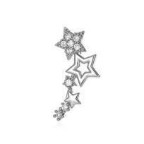 Zircon Leaf Ear Clip Set: Stylish Ear Cuff for a Unique Look (No Piercing Needed) gray
