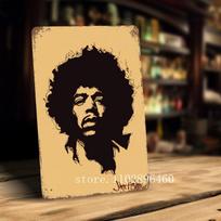 jimi hendrix Metalinės plokštės ir ženklai sienų dekoras Vintažiniai skardos ženklai Kapitono metalinis plakatas Dekoracija barui, pub'ui, klubui Sienų dekoracija 30x40cm(11.8x15.7inch)