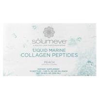 Solumeve Ageless Beauty Liquid Marine Collagen, CoQ10, Peach, 10 Bottles