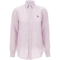 Polo Ralph Lauren Striped Embroidered Button Long Sleeve Shirt Women shirts 211A96158-006 XL white