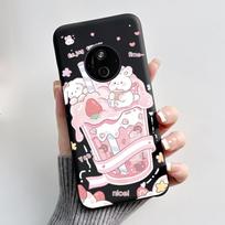 Dėklas Nokia 110 4G 2024 / HMD 110 4G / Nokia 125 4G 2024 Estetiškas Smūgiams Atsparus Minkšto Silikono Juodas Dėklas Saulėlydžio Rašto Galinis Dangtelis Nokia 110 4G 2024