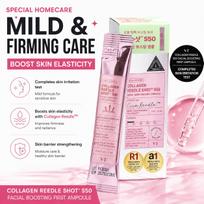 [VT COSMETICS] Collagen Reedle Shot S50 Facial Boosting First Ampoule - Anti-Aging Firming Booster Skincare, 2ml x 6ea (1 Pack) | Olive's K-beauty 2ml x 6ea x 1pack pink