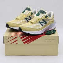 U990TE6 New Balance 990V6 Green Yellow Made in USA (Men's) 8 beige