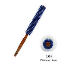 Anti-Static Natural Boar Bristle Round Hair Brush Barber Salon Teasing Curly Hair Tool