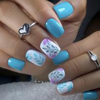 24Pcs Cute Mini Flower Press On Nails Fresh Colorful Short Square Fake Nails For Spring Summer